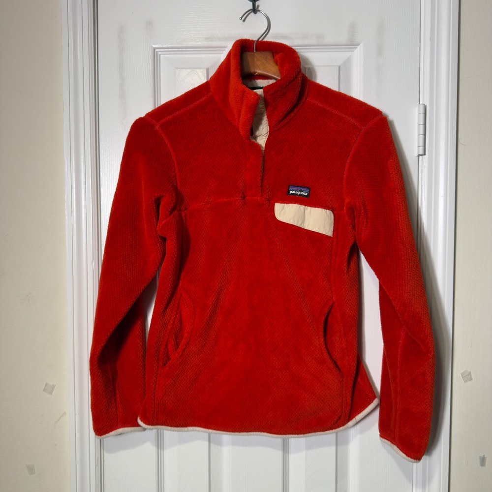Patagonia Polartec Thermal Pro Snap-T Fleece Pullover Women's Medium Red